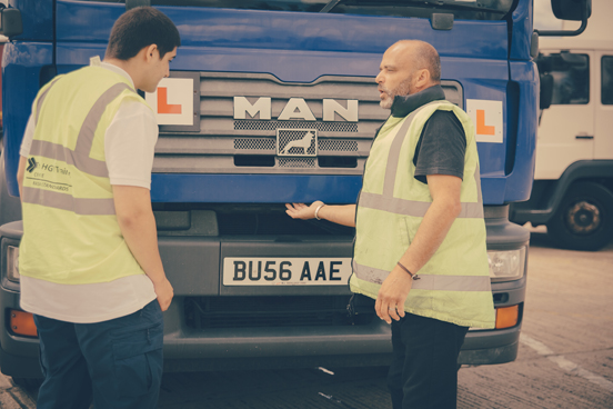 Darren from Dorset does driving in his big lorry preparing for his HGV test