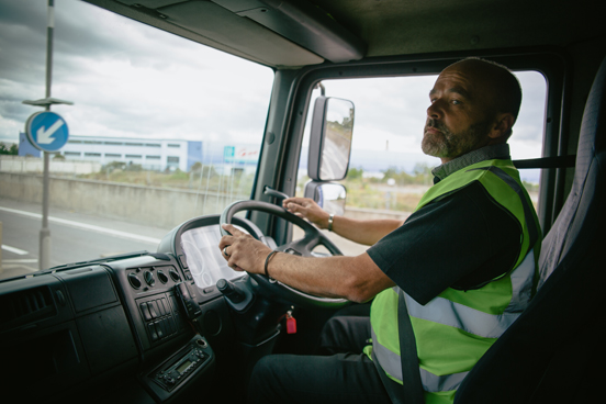 White lorry cab during HGV training in Dunbartonshire