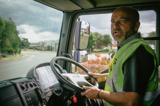 South Lanarkshire lorry driving school instruction on the road